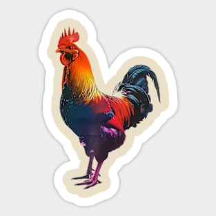 Rainbow Chicken Sticker